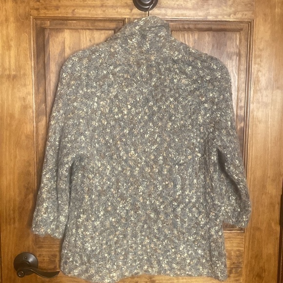 Susan Bristol Boucle Collared cropped textured Sweater cardigan Blazer size L - Picture 4 of 8